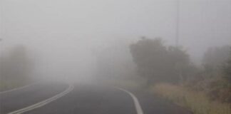 Πυκνή ομίχλη στα ορεινά της Λεμεσού επηρεάζει την κυκλοφορία