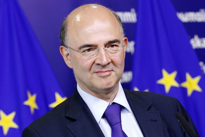 France's minister of economy moscovici holds a news conference in brussels
