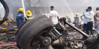 Air india plane with over 240 on board crashes after take off in ahmedabad