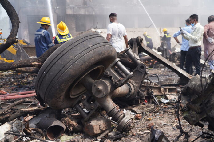 Air india plane with over 240 on board crashes after take off in ahmedabad