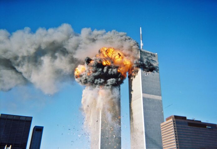 Explosion following the plane impact into the south tower (wtc 2) b6019~11