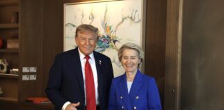 Η ΕΕ προτείνει σχέδιο εφαρμογής της εμπορικής συμφωνίας με τις ΗΠΑ Participation d'ursula von der leyen, présidente de la commission européenne, au sommet du g7, canada