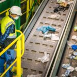 Waste,Sorting,Facility,Management,Control.,Trash,Conveyors,Operator,Performing,Daily