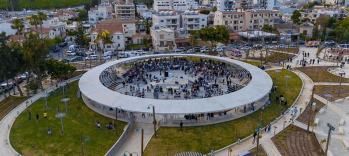 Inauguration ceremony of the project regeneration upgrade of the park along the gauguin street of limassol municipality