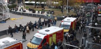 Γαλλία: Αστυνομικοί πυροβόλησαν και τραυμάτισαν άνδρα οπλισμένο με μαχαίρι στον σταθμό Μονπαρνάς Gallia astynomia maxairi stathmos parisi 696x464