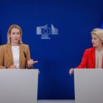 Μάχη κορυφής στις Βρυξέλλες: Η φον ντερ Λάιεν «μπλοκάρει» την κίνηση της Κάλας Kaja kallas ursula von der leyen 696x464