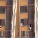 Κίνα: Δραματική διάσωση ερωμένης που κρεμόταν από τον 10ο όροφο (ΒΙΝΤΕΟ) Kina eromeni