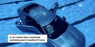 Γαλλία: 38χρονη έριξε τη Jaguar σε δημοτική πισίνα – Μέσα στο αυτοκίνητο και η 5χρονη κόρη της (βίντεο) Pisina jaguar 696x400
