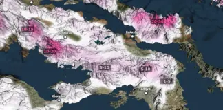 Τσουχτερό κρύο, χιονόπτωση και παγετό στην Ελλάδα Xartis maketa1