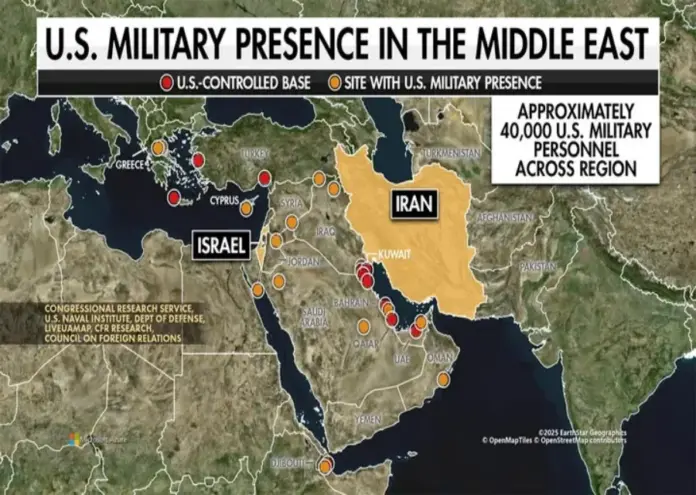 Iran israel map us military presence in middle east 2 thumb