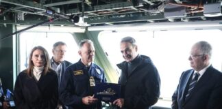 Μητσοτάκης από φρεγάτα «Κίμων»: Ένας ακόμα κρίκος σε μία διαρκή προσπάθεια εκσυγχρονισμού των Ενόπλων Δυνάμεων Mitsotakis fregata kimon 696x464