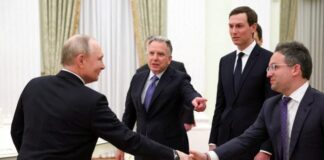 Ρωσία: «Τριμερής» συνάντηση με Ουκρανία και ΗΠΑ στα ΗΑΕ – Παραμένει «αγκάθι» το εδαφικό Putin Witkoff kushner 696x429