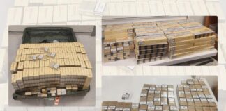 Κατασχέθηκαν μεγάλες ποσότητες αδασμοφορολόγητων τσιγάρων στο αεροδρόμιο Λάρνακας