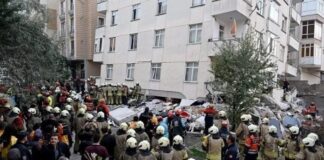 Μερική κατάρρευση επταώροφης πολυκατοικίας στην Κωνσταντινούπολη (ΒΙΝΤΕΟ)